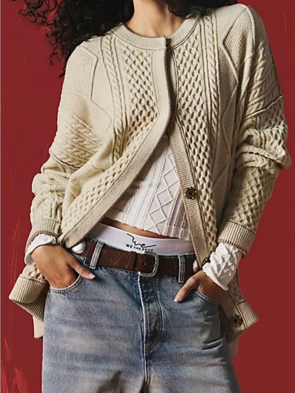 NWT We The Free Tennessee Cable Knit
Cardigan